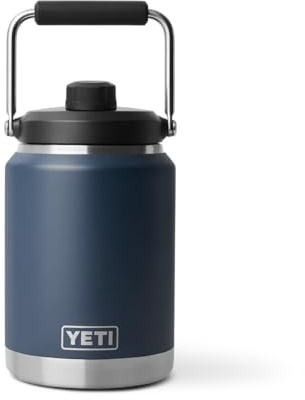 YETI Rambler Jug, Vacuum Insulated Stainless Steel Jug with Leakproof Magcap, Navy, 1.8 L