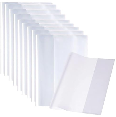 Cfcyhla Buchumschlag 16K 10 Stück Transparent, 19.5x 26cm Bucheinschlagfolie Einstellbar Buchschoner, Für Das Home Office Der Schule