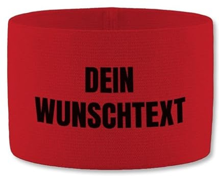 Geschenk mit Namen personalisiert by Shirtracer - Jako Kapitänsbinde - Wunschtext - Eigener Text personalisiert - selber gestalten Fußball Captain Name