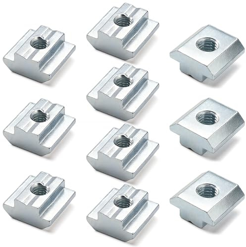 YYIGVMO 10 Pièces 45 Série M8 Écrous Coulissants en T, T-Fente Écrou de Tête de Marteau, pour Fente de 10mm Série 45 de Profilé en Aluminium