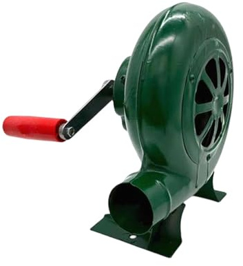 FashionCha Handkurbelgebläse, Grillventilator, Campingkocherzubehör, Schmiedegebläse für Outdoor-, 150w