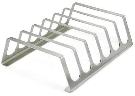 Grillrost.com Das Original Supporto per Costine in Acciaio Inox | RibRack - per 6 Costine croccanti al Grill e al Forno