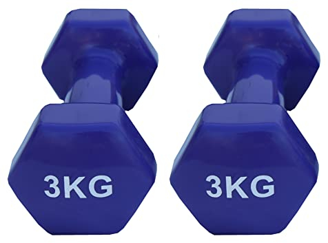 Lisaro 2er Set Vinyl Hanteln in verschiedenen Gewichten (3kg)