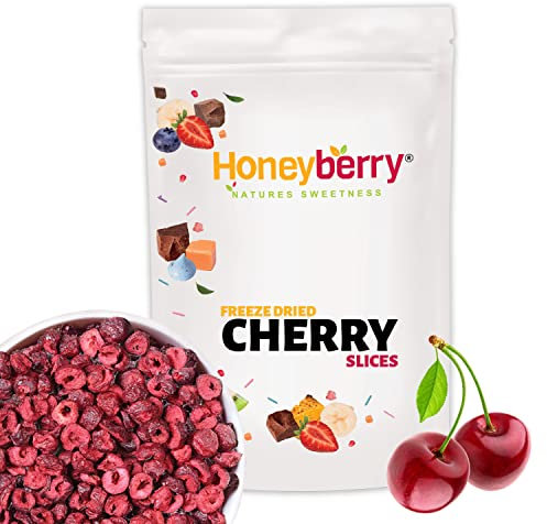 Freeze Dried Sour Cherry Slices 200g - Freeze Dried Fruit - 100% Natural, No Added Sugar Freeze Dried Cherries