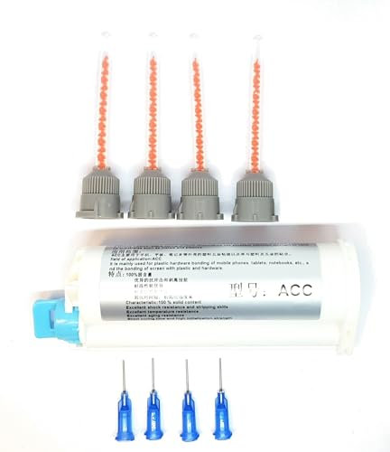 Toolguide ACC 2-en-1 pegamento adhesivo para vidrio trasero/bisel 10:1 relación 50ML