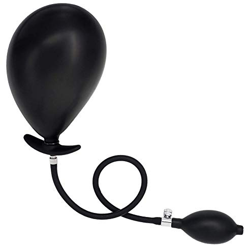 SXOVO Plug anal inflable para masaje de próstata con puerto de metal, juguete sexual anal para principiantes y avanzados, plug anal para hombres y mujeres, para estimulación de próstata y vagina