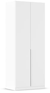 Rauch Möbel Alabama, Kleiderschrank, Farbe Weiß, Breite 91 cm | Schrank, 2-türig, Zubehör Basic, für Schlafzimmer, Kinderzimmer, Homeoffice, Gästezimmer, Garderobe, Flur