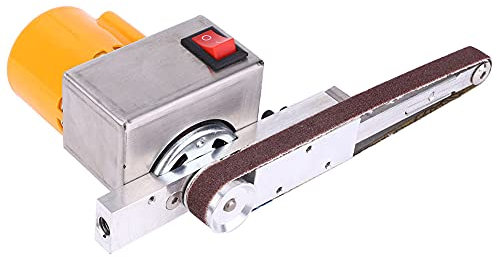 【𝐏𝐫𝐨𝐦𝐨𝒛𝐢𝐨𝐧𝐞 𝐝𝐢 𝐏𝐚𝐬𝐪𝐮𝐚】 Mini levigatrice elettrica a nastro, levigatrice manuale levigatrice Mini smerigliatrice angolare levigatrice a nastro elettrica(EU Plug)