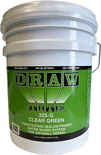 DRAWTITE Drywall Primer & Drywall Sealer, Drywall Repair, Wallpaper Repair, 5 Gallon, 640 Fl. Oz. (Zero VOC)
