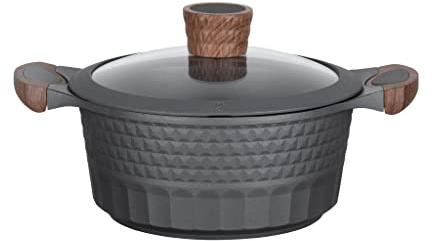 RESTO Kochtopf Schmortopf 2,6L mit Deckel 20cm, H=9,5cm | Antihaftbeschichtung | im Geschenkkarton | Für alle Herdarten, auch Induktion | PFOA frei