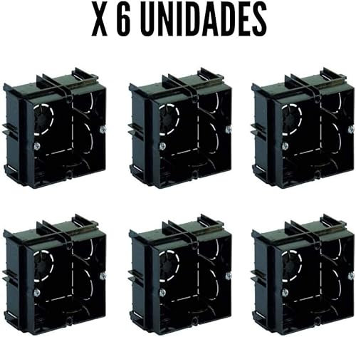 x6 scatole da incasso elettriche da parete • scatole elettriche meccanismo da incasso • per inserire connettori e interruttori • universale • 65 x 65 x 40