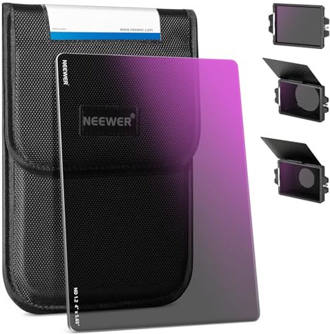 NEEWER ND1.2(4 Stops) Square ND Filter, 4x5.65 Cinema Neutral Density Filter Compatible with Tilta Compatible with SmallRig Matte Box, Slim Multi Coated HD Optical Glass/6.25% Light Transmittance
