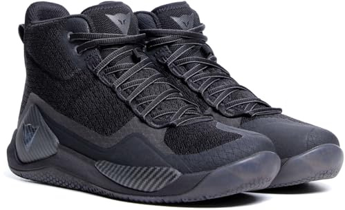 Dainese - Atipica Air 2 Shoes, Sommer Motorradschuhe, Mesh Gewebe, Schützende Verstärkungen, Groundtrax Asymmetrische Sohlen, Schuhe Für Herren, Schwarz/Carbon, 43