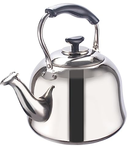 Bouilloire Sifflante Théière avec Sifflet Théière Bouilloire Sifflante En Acier Inoxydable Avec Poignée Anti-brûlure Adaptée À Tous Les Poêles Théières pour Cuisinière Bouilloire à Flûte (Color : Blu