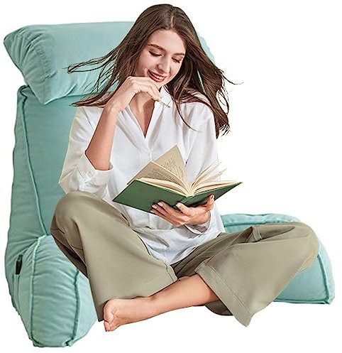 AMZZHAO Lesekissen,Rückenkissen,Lendenkissen,mit Nackenkissen und Armlehnen,Ergonomisches,verhindert Beschwerden und Schmerzen,zum Aufrichten im Bett Lesen,Entspannen,Fernsehen