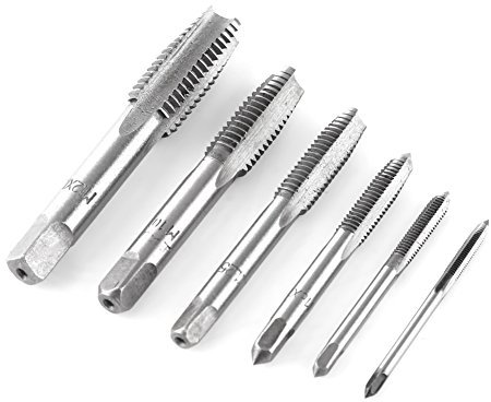 Maschi per Filettatura, 12 Pezzi Maschi a Mano per Filettatura Set Flauti Dritti M3/M4/M6/M8/M10/M12 Utensile per Punte per Maschiatura, Maschi per Fresatura di Filetti