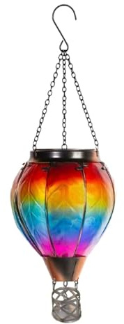 Solar Hot Air Balloon Lantern, Flickering Flame Led Lights - Outdoor Garden Ornaments