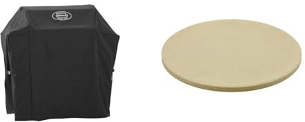 RÖSLE Abdeckhaube BBQ-Station VIDERO G4/G4-S, Hochwertige Schützhülle & Vario Pizzastein, Hochwertiger Pizzastein aus Cordierit