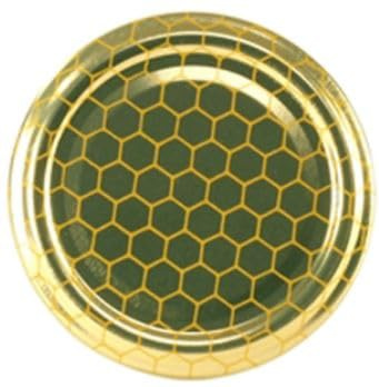 mille idee 200 Tappi Capsule Capsula Tappo Copercchio Diam. 63 Alveare Per Barattolo Vetro Per il Miele Color Oro