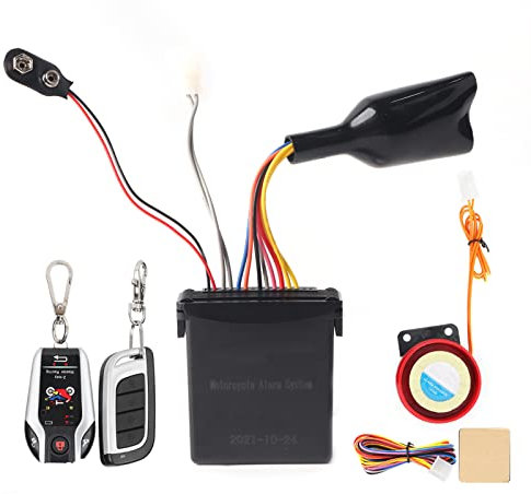 Brilluxa Alarma para Motocicleta, Sistema de Seguridad Antirrobo de 2 Vías, 105-125 dB, Resistente al Agua, con Arranque Remoto