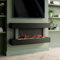 Amberglo Black 47inch Wall Mounted Electric Fireplace