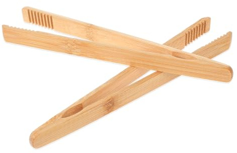 2 Stück Grillzange Holz Pinzette Küche Bambus Zange Toast Küchenzange Toastzange Für Küche Gegrilltes Fleisch