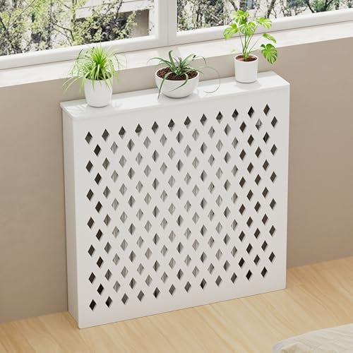MDF Heizkörperverkleidung,Abdeckung Heizung,Verkleidung Heizkörper,Heizkörperabdeckung,Badezimmer-Unterschrank,Abschirmendes Aufbewahrungsdesign,für Zuhause Wohnzimmer Schlafzimmer(100x80x15cm)