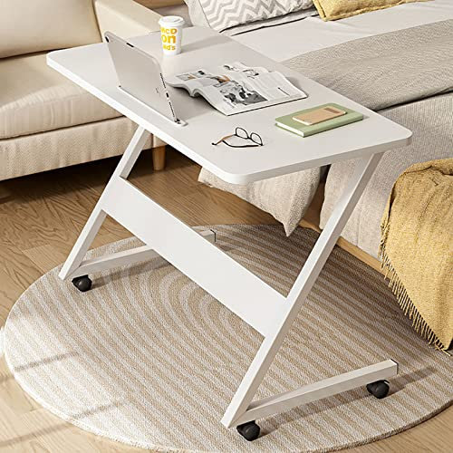 Moderner Z-förmiger Beistelltisch mit rollbaren Nachttischrollen und Tablet-Slot, kleiner Laptop-Tisch zum Lernen und Lesen