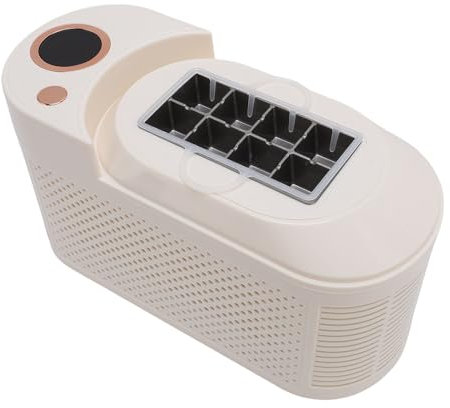 Fabbricante Di Ghiaccio Da Banco, 120w Alluminio Macchina Del Ghiaccio Portatile Auto, 8 Cubi in 10 Minuti, Macchina Del Ghiaccio Portatile Con Modalità Ghiaccio Solido E (Spina europea)