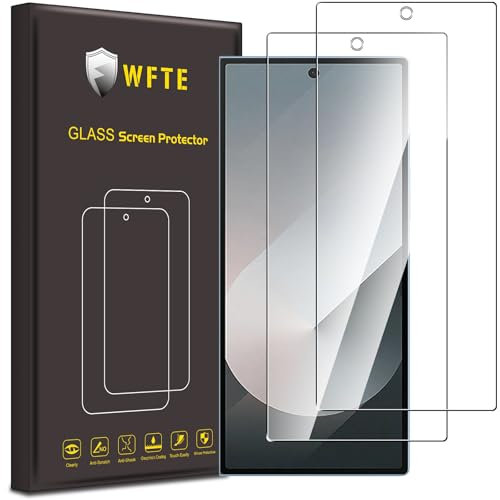 WFTE [2-Pack Samsung Galaxy Z Fold7/Z Fold 7 Screen Protector Tempered Glass - 9H Hardness, Anti-Scratch, Anti-Fingerprint, Bubble-Free Installation, HD Clear, Full Coverage Protective Film