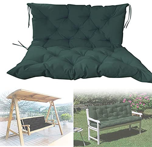 Outdoor-Schaukelbank mit Rückenlehne für 2 bis 3 Personen, bequeme, dicke Kissen für Garten, Terrasse, langlebige Outdoor-Möbel, Ersatz-Sitzmatte für den Innen- und Außenbereich
