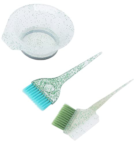 [Kit de Tinte para el Cabello 3pcs con Ergonómico Anti-deslizamiento y Cepillo de Color Cabello Nylon | Mezcla Tazón para el Salón y Colorante Hogar | Kit Accesorios Peluquería Completo Precisos