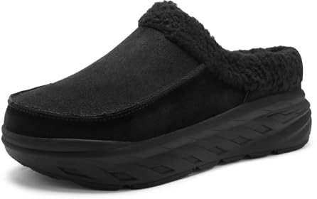 Women's Orthopedic Diabetic Wide Toe Box Slip On Walking Shoes: Comfortable Plantar Fasciitis Orthotic Pain Relief Arch Support Slippers, Casual Soft Shopping Working House Loafers Black Size 8.5