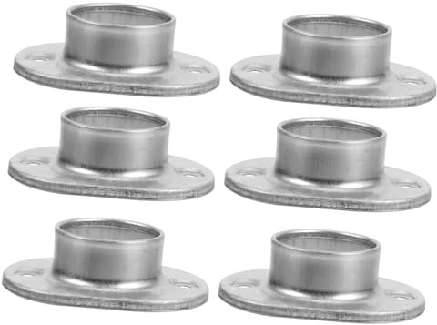 Base para Tubo Redondo de Acero Zincado 48mm, 6 Piezas