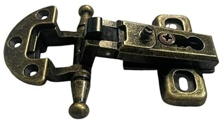 PuntoLuceLed 1 Pezzo Cerniera in lega metallica finitura bronzata con scodellino 27 mm e basetta per mobili antichi e ante in battuta - Stile Arte Povera