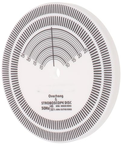 SHINEOFI Disco Estroboscópico para Tocadiscos de Vinilo Profesional Calibración Precisa Antideslizante Tamaño Compacto para Aficionados Material Acrílico Diseño Duradero