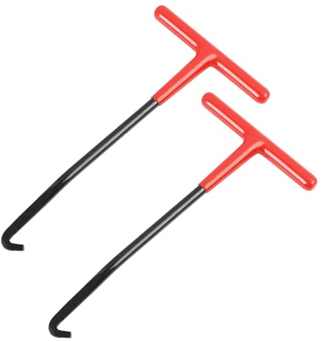 JiaHeHe 2 ganci a molla per scarico, attrezzi in acciaio con impugnatura a T e impugnatura in gomma, per moto, gancio a molla per auto, gancio a molla per bicicletta, scooter, ciclomotori, trampolino