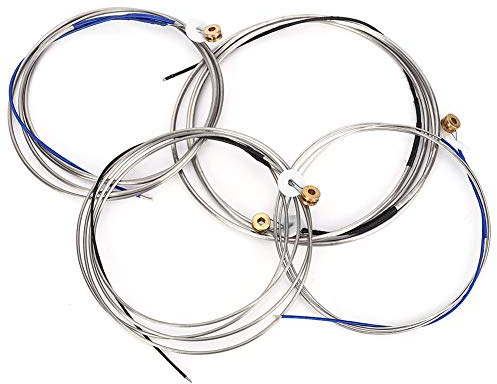 Double Bass String, Professional Double Bass Steel Wire String Music Instrument Accessory for Bass Double Bass Strings 3 4 Set