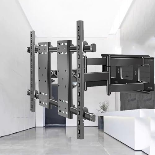 THEGA Heavy Wall-mounted Retractable TV Stand - TV Mount Bracket Dual Swivel Articulating, For 70-120 Inch TV, Holds Up To 130KG