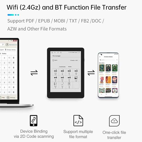 Fafeicy Tablette de Lecture électronique de 6 Pouces, écran Léger Semblable à du Papier, Prend en Charge PDF EPUB, Stockage de 32 Go pour Les Manuels de Bandes Dessinées des Voyageurs