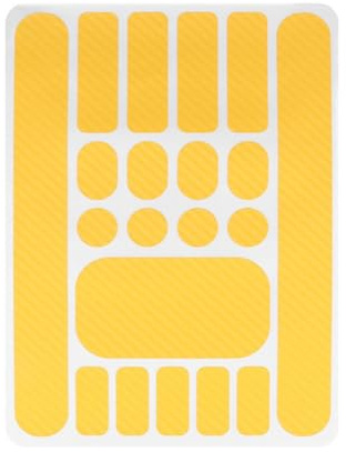 Wlinfetity Juego de pegatinas protectoras de cadena para marco de protección contra arañazos, película antiarañazos de PVC con patrón de carbono, compatible con horquillas, tubos de plumón