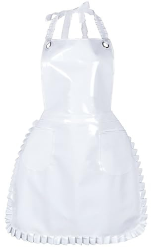 Bemvp wasserdichte PVC-schürze, Verstellbare Spitzenschürze Für Damen, Robuste Arbeitsschürze, Extra Schürze Zum Kochen, Für Küche Und Grillen