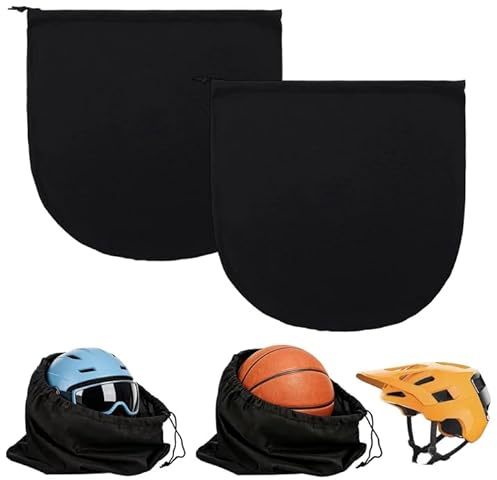 HX-pyahgtv 2 Stück Helmtasche Motorradhelm, Helmbeutel Helmsack mit Kordelzug 48 x 44 cm, Helmtasche für Motorradhelm, Fahrradhelm, Reithelm, Skihelm, Basketball, Reise & Aufbewahrung