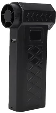TOPINCN Spolverino Elettrico da 110000 Giri/min, Ventilatore con Motore Brushless Ricaricabile con Display a LED, 4 velocità Regolabili, Mini Ventola per Tastiera Elettronica, Auto, (BLACK)