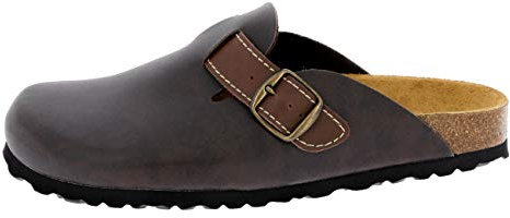 Lico Herren Bioline Clog Style Pantoletten, Braun, 44 EU
