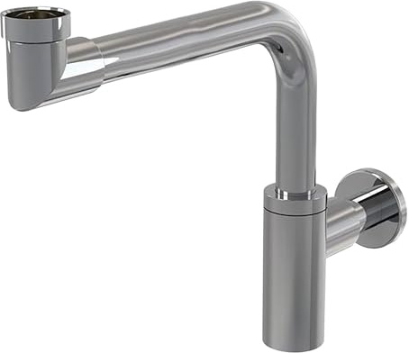 NEG Design Raumspar-Siphon NX65R (rund) Ablauf für Waschbecken | Waschschalen, mit Geruchsverschluss