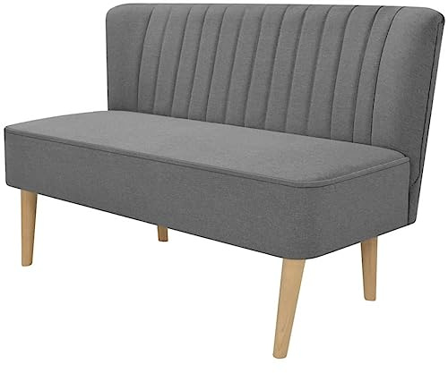 vidaXL Sofa Stoff 117x55,5x77 cm Hellgrau