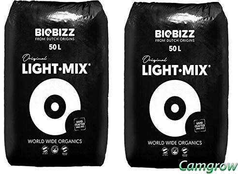 BioBizz - All-Mix, Light-Mix & Worm-Humus Organic Potting Soil Compost (2x - Light-Mix 50L)