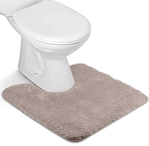 FCSDETAIL rutschfeste, Hochflor Badteppiche, Maschinenwaschbare Badematte, Badvorleger mit Wasserabsorbierenden, Weichen Mikrofasern für Badewanne, Dusche und Badezimmer (50x50cm, Braun) | Maschinenwaschbare Badvorleger mit Wasserabsorbierenden, Weichen Mikrofasern für Badewanne, Dusche und Badezimmer