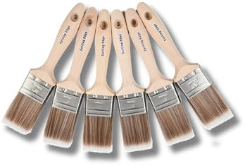 Cutting Edge 6x2 Brushes Paintbrush Set - Professional Premium Quality Synthetic Bristle - 2” Size - Ergonomic Beavertail Handle for a Comfortable Grip, SRT Synthetic Fibres, No Breaking-in Required